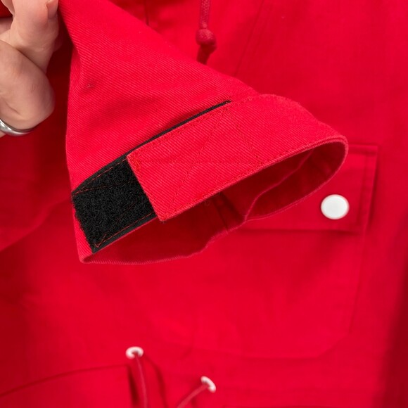 BLACK SCALE Red Cargo Utility Anorak Pullover Quarter Zip Jacket Size M - Picture 6 of 10
